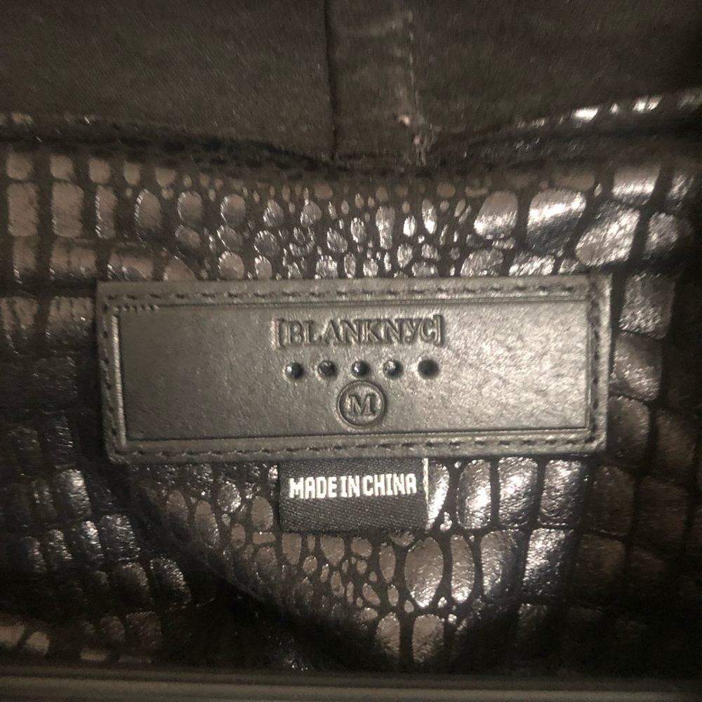 BlankNYC snake print faux leather drape front jacket w/ asymmetrical zip - Picture 4 of 6
